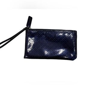 NWOT Lacoste Wristlet Navy Patterned logo